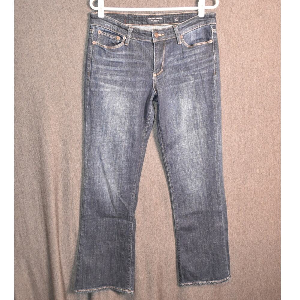 Lucky Brand Women's 8/29 Sweet Boot Ankle Distessed Western Denim Jeans